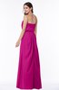 Romantic A-line Strapless Half Backless Chiffon Ribbon Plus Size Bridesmaid Dresses