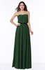 Romantic A-line Strapless Half Backless Chiffon Ribbon Plus Size Bridesmaid Dresses