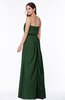 Romantic A-line Strapless Half Backless Chiffon Ribbon Plus Size Bridesmaid Dresses