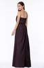 Romantic A-line Strapless Half Backless Chiffon Ribbon Plus Size Bridesmaid Dresses