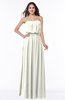 Romantic A-line Strapless Half Backless Chiffon Ribbon Plus Size Bridesmaid Dresses