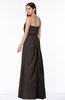 Romantic A-line Strapless Half Backless Chiffon Ribbon Plus Size Bridesmaid Dresses