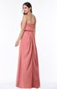 Romantic A-line Strapless Half Backless Chiffon Ribbon Plus Size Bridesmaid Dresses