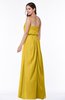 Romantic A-line Strapless Half Backless Chiffon Ribbon Plus Size Bridesmaid Dresses