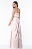 Romantic A-line Strapless Half Backless Chiffon Ribbon Plus Size Bridesmaid Dresses
