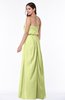 Romantic A-line Strapless Half Backless Chiffon Ribbon Plus Size Bridesmaid Dresses