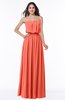 Romantic A-line Strapless Half Backless Chiffon Ribbon Plus Size Bridesmaid Dresses