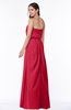 Romantic A-line Strapless Half Backless Chiffon Ribbon Plus Size Bridesmaid Dresses