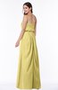 Romantic A-line Strapless Half Backless Chiffon Ribbon Plus Size Bridesmaid Dresses