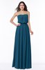 Romantic A-line Strapless Half Backless Chiffon Ribbon Plus Size Bridesmaid Dresses