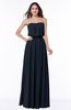 Romantic A-line Strapless Half Backless Chiffon Ribbon Plus Size Bridesmaid Dresses