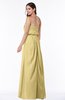 Romantic A-line Strapless Half Backless Chiffon Ribbon Plus Size Bridesmaid Dresses