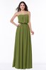 Romantic A-line Strapless Half Backless Chiffon Ribbon Plus Size Bridesmaid Dresses