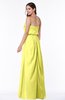Romantic A-line Strapless Half Backless Chiffon Ribbon Plus Size Bridesmaid Dresses