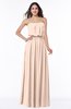 Romantic A-line Strapless Half Backless Chiffon Ribbon Plus Size Bridesmaid Dresses