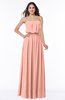 Romantic A-line Strapless Half Backless Chiffon Ribbon Plus Size Bridesmaid Dresses