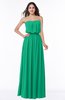 Romantic A-line Strapless Half Backless Chiffon Ribbon Plus Size Bridesmaid Dresses