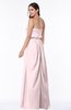 Romantic A-line Strapless Half Backless Chiffon Ribbon Plus Size Bridesmaid Dresses