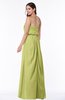 Romantic A-line Strapless Half Backless Chiffon Ribbon Plus Size Bridesmaid Dresses