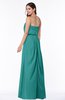 Romantic A-line Strapless Half Backless Chiffon Ribbon Plus Size Bridesmaid Dresses