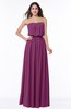 Romantic A-line Strapless Half Backless Chiffon Ribbon Plus Size Bridesmaid Dresses