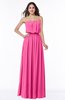 Romantic A-line Strapless Half Backless Chiffon Ribbon Plus Size Bridesmaid Dresses
