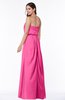 Romantic A-line Strapless Half Backless Chiffon Ribbon Plus Size Bridesmaid Dresses