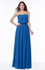 Romantic A-line Strapless Half Backless Chiffon Ribbon Plus Size Bridesmaid Dresses