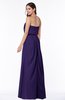 Romantic A-line Strapless Half Backless Chiffon Ribbon Plus Size Bridesmaid Dresses