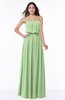 Romantic A-line Strapless Half Backless Chiffon Ribbon Plus Size Bridesmaid Dresses