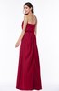 Romantic A-line Strapless Half Backless Chiffon Ribbon Plus Size Bridesmaid Dresses