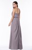 Romantic A-line Strapless Half Backless Chiffon Ribbon Plus Size Bridesmaid Dresses