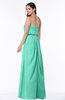 Romantic A-line Strapless Half Backless Chiffon Ribbon Plus Size Bridesmaid Dresses