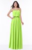 Romantic A-line Strapless Half Backless Chiffon Ribbon Plus Size Bridesmaid Dresses