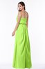 Romantic A-line Strapless Half Backless Chiffon Ribbon Plus Size Bridesmaid Dresses
