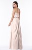 Romantic A-line Strapless Half Backless Chiffon Ribbon Plus Size Bridesmaid Dresses