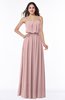 Romantic A-line Strapless Half Backless Chiffon Ribbon Plus Size Bridesmaid Dresses