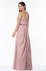 Romantic A-line Strapless Half Backless Chiffon Ribbon Plus Size Bridesmaid Dresses