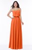 Romantic A-line Strapless Half Backless Chiffon Ribbon Plus Size Bridesmaid Dresses