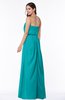 Romantic A-line Strapless Half Backless Chiffon Ribbon Plus Size Bridesmaid Dresses
