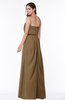 Romantic A-line Strapless Half Backless Chiffon Ribbon Plus Size Bridesmaid Dresses