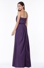 Romantic A-line Strapless Half Backless Chiffon Ribbon Plus Size Bridesmaid Dresses
