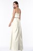 Romantic A-line Strapless Half Backless Chiffon Ribbon Plus Size Bridesmaid Dresses