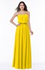 Romantic A-line Strapless Half Backless Chiffon Ribbon Plus Size Bridesmaid Dresses