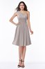 Cute A-line Sleeveless Chiffon Knee Length Plus Size Bridesmaid Dresses