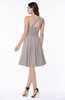 Cute A-line Sleeveless Chiffon Knee Length Plus Size Bridesmaid Dresses