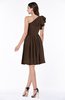 Casual A-line One Shoulder Sleeveless Half Backless Bow Bridesmaid Dresses