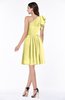 Casual A-line One Shoulder Sleeveless Half Backless Bow Bridesmaid Dresses