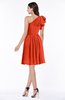 Casual A-line One Shoulder Sleeveless Half Backless Bow Bridesmaid Dresses