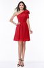 Casual A-line One Shoulder Sleeveless Half Backless Bow Bridesmaid Dresses